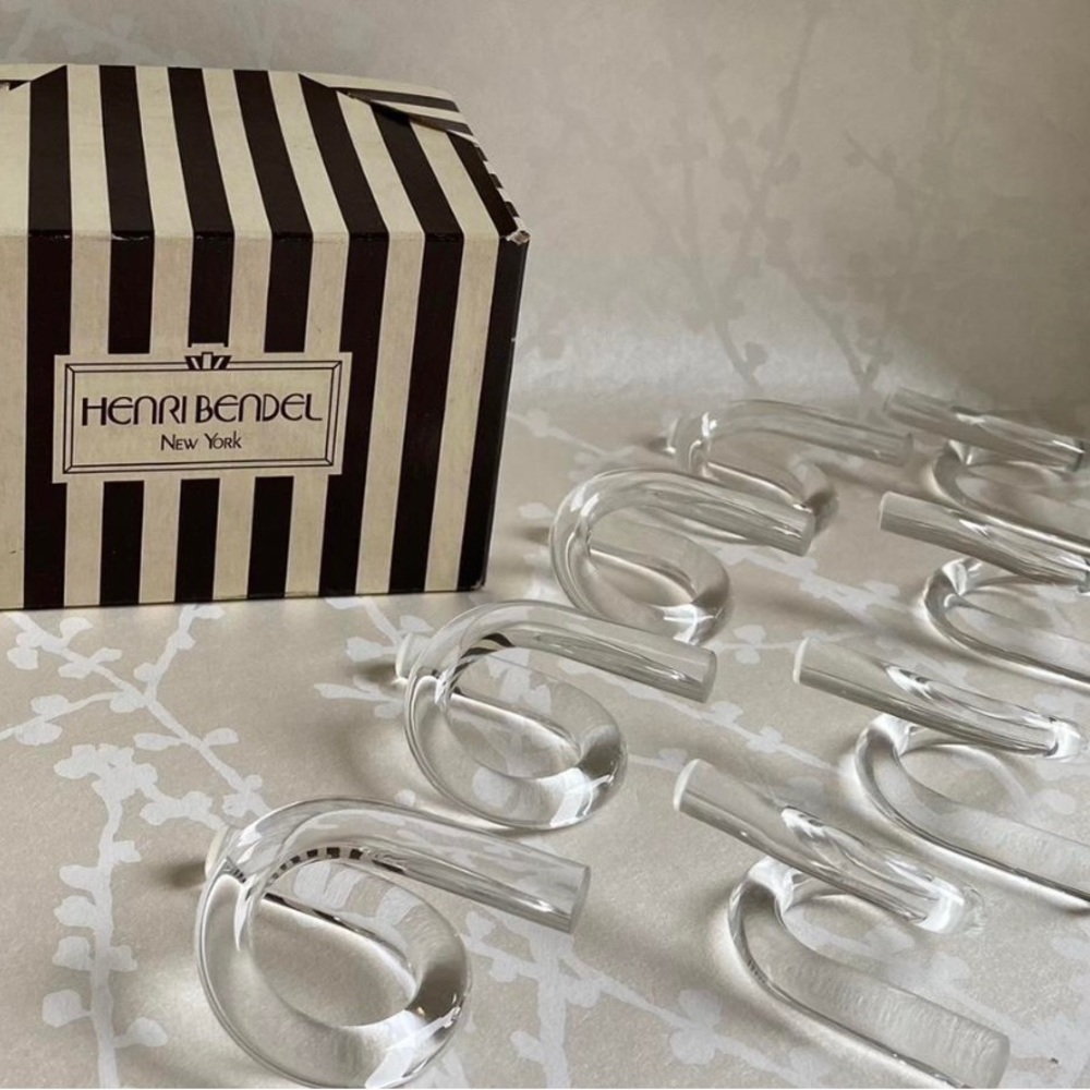 Henri bendel crystal vintage napkin holders